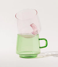 Colored Glass Tea Cup